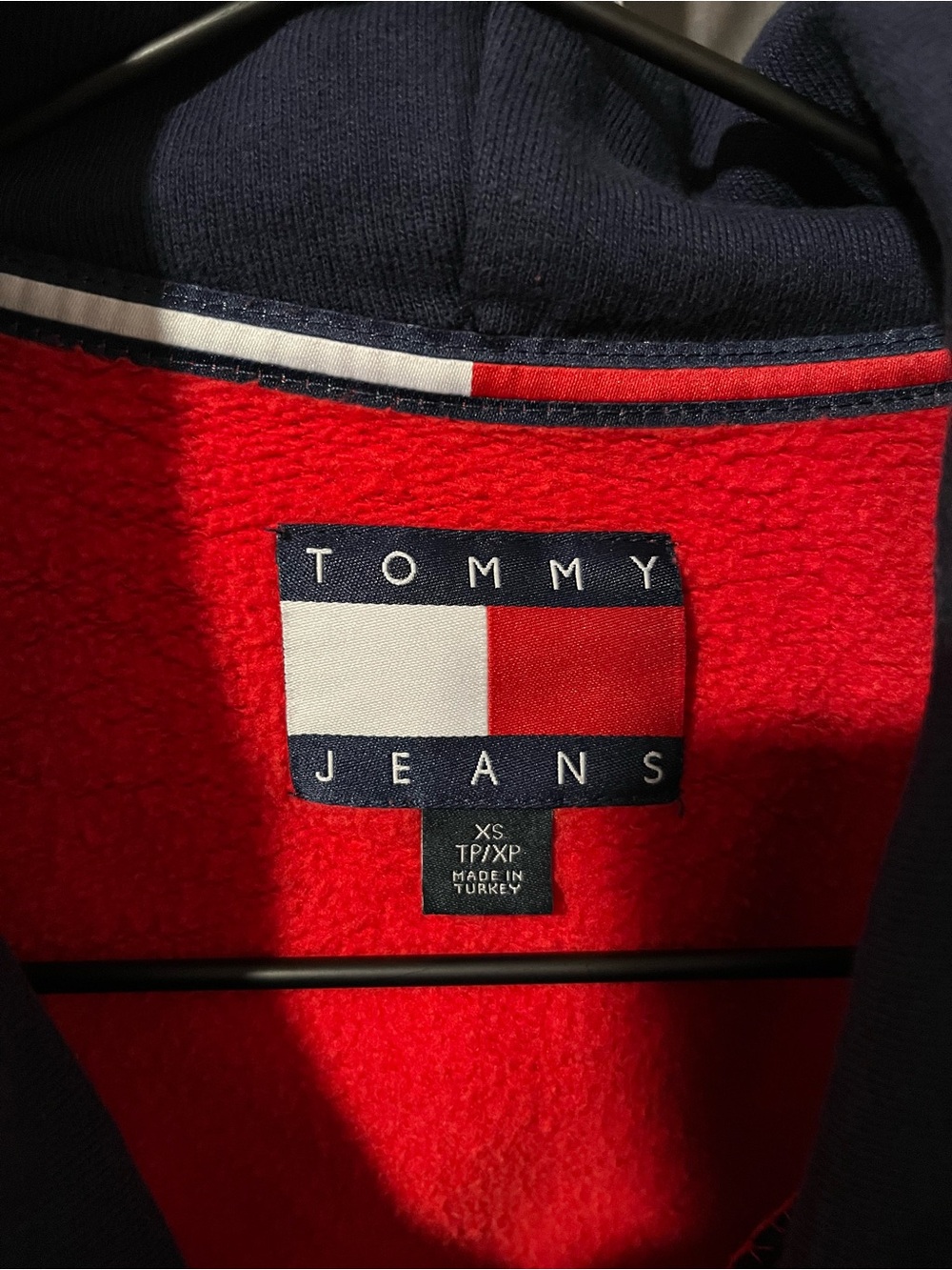 Tommy Hilfiger Red Cropped Hoodie - Picture 2 of 4